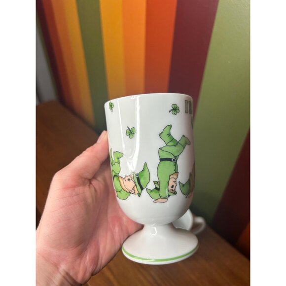 Vintage Japan st Patrick’s display leprechauns cute Irish coffee mugs - Picture 5 of 8